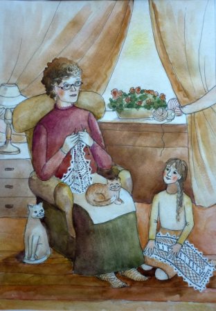 Конкурс рисунков Оренбургский пуховый платок