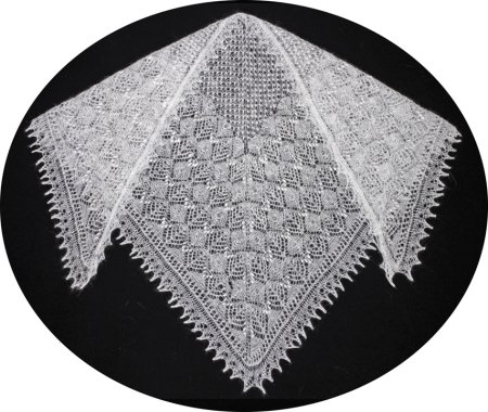 Оренбургская пуховая шаль 160х160