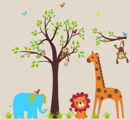 Детские рисунки на стене