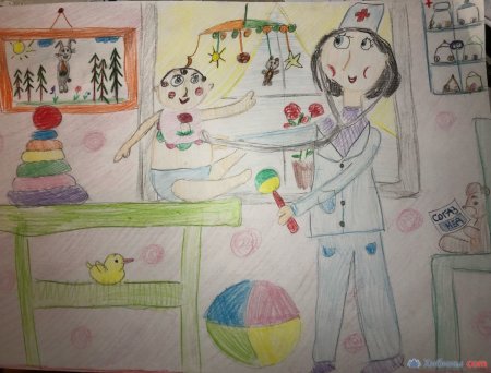 Детские рисунки врачей