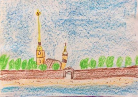Петропавловская крепость детские рисунки