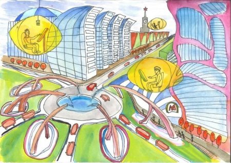 Детский сад будущего рисунки детей