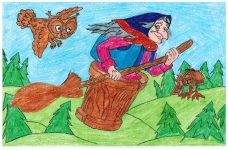 Рисование бабы яги