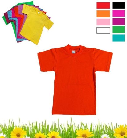 Однотонные футболки детские