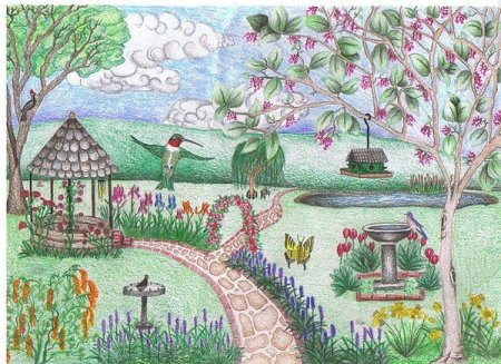 Рисовать сад