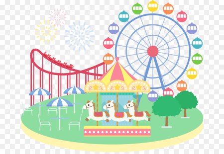 Мультяшная скамейка в парке