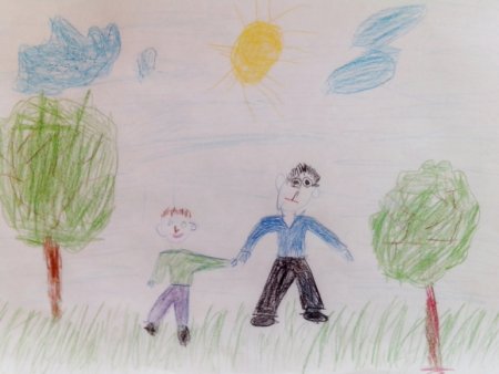 Рисование мы с папой