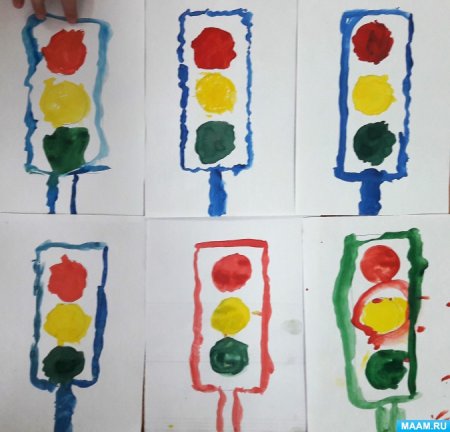 Рисование светофора в младшей группе