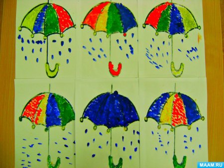 Рисование в старшей группе на тему зонтик