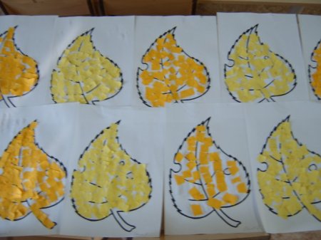 Аппликация осень средняя группа