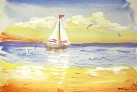 Морской пейзаж детский