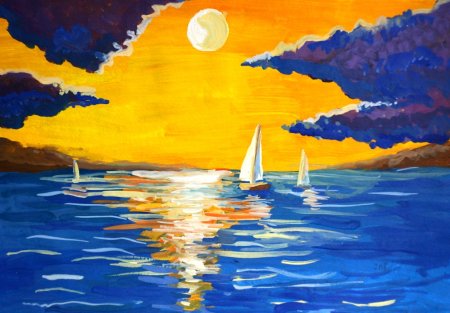 Рисунки на свободную тему пейзаж