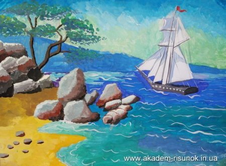 Рисование кораблик