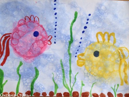 Рисование мыльными пузырями техника рисования для детей