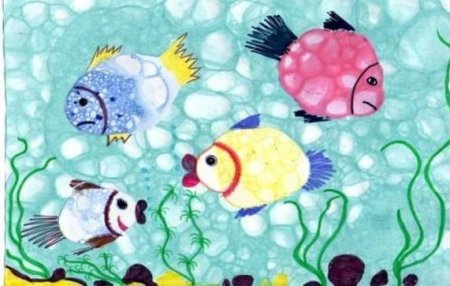 Рисование мыльными пузырями в детском саду