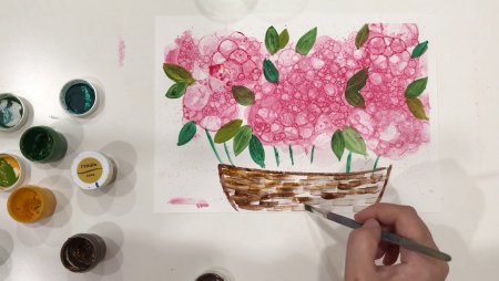 Цветы из мыльных пузырей