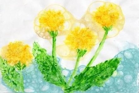 Техника рисования мыльными пузырями