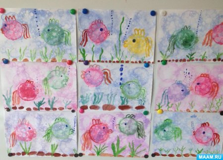 Техника рисования рисование мыльными пузырями