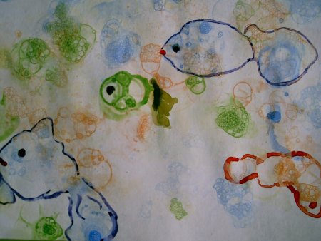 Рисование мыльными пузырями в детском саду