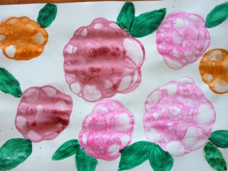 Нетрадиционная техника рисования мыльными пузырями в детском саду