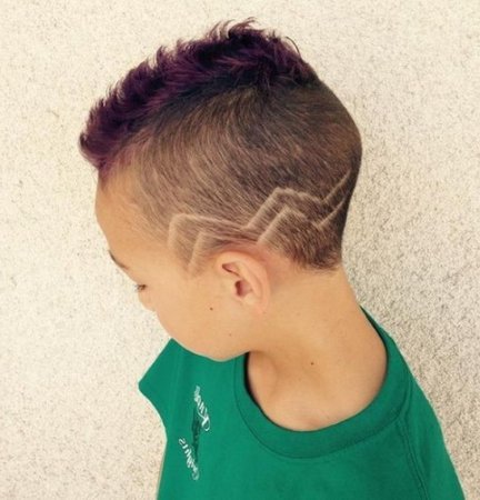 Стрижка для мальчика модная с рисунком