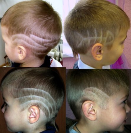 Детские стрижки с выбритыми полосками