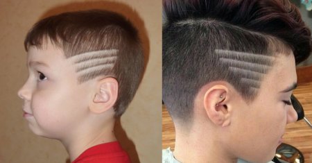 Стрижки для мальчиков с полосками