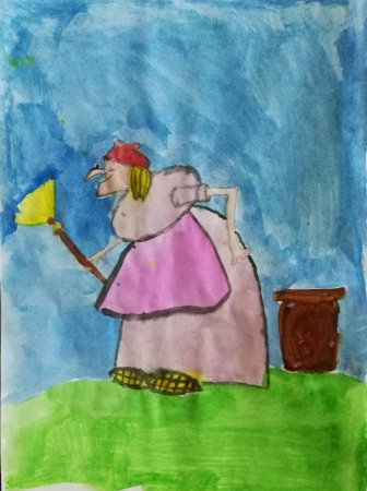 Рисунок баба Ежки