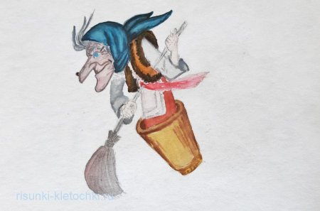 Баба Яга рисовать