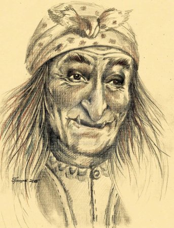 Как нарисовать бабу Ягу пошагово