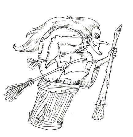 Рисование бабы яги