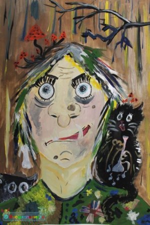 Детские рисунки бабы яги