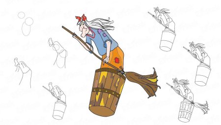 Нарисовать бабу Ягу