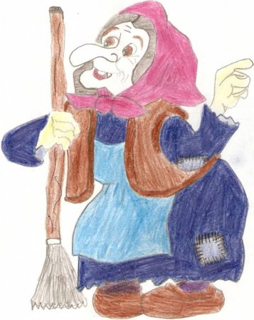 Баба Яга рисунок