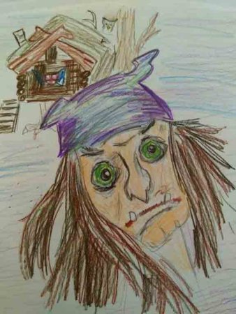 Детские рисунки бабы яги