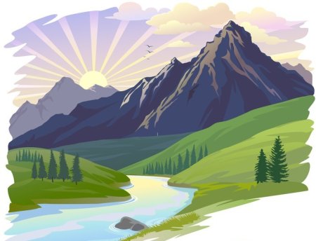 Природа горы вектор