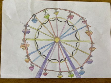 Колесо обозрения нарисовать
