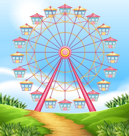 Колесо обозрения раскраска