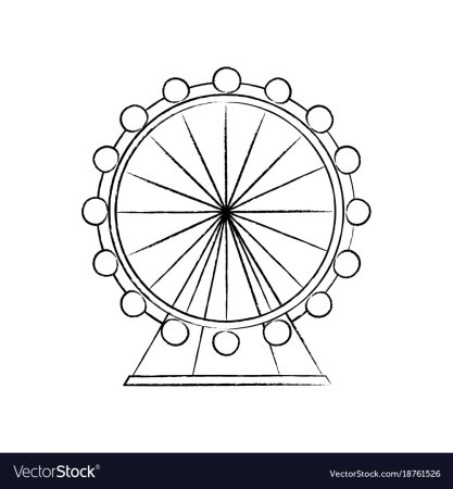 Колесо обозрения карандашом