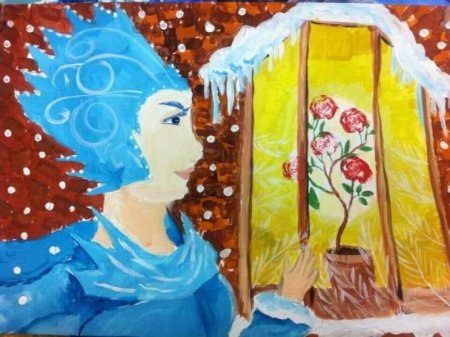 Рисование снежной королевы