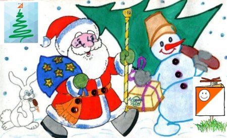 Детские рисунки на новый год