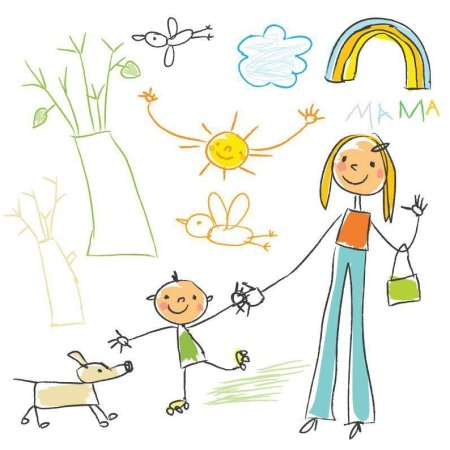 Детский рисунок мамы