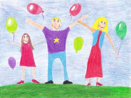 Рисунок мама папа я