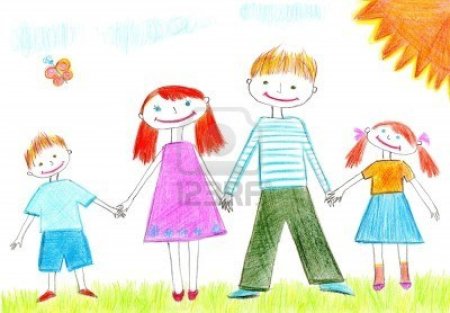 Рисунок семьи 2 девочки