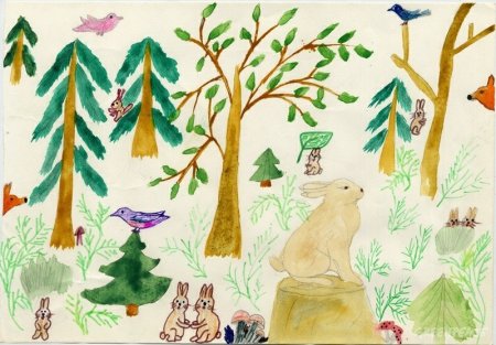 Смешанный лес рисунок детский (51 фото)