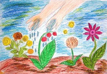 Рисование для детей на тему мир природы, цветы