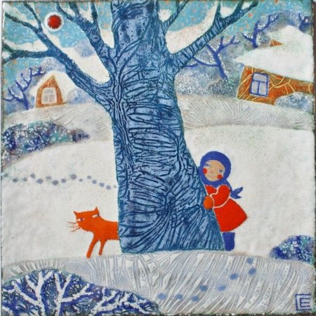 Рисование зимняя избушка