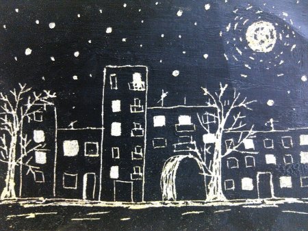 Зима рисунок