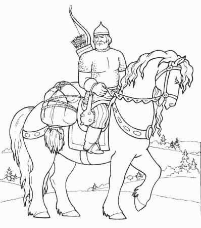 Разукрашку Илья Муромца