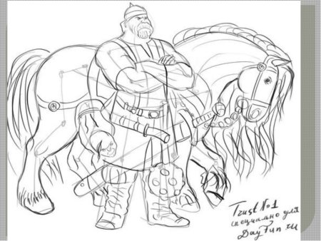 Портрет богатыря Ильи Муромца